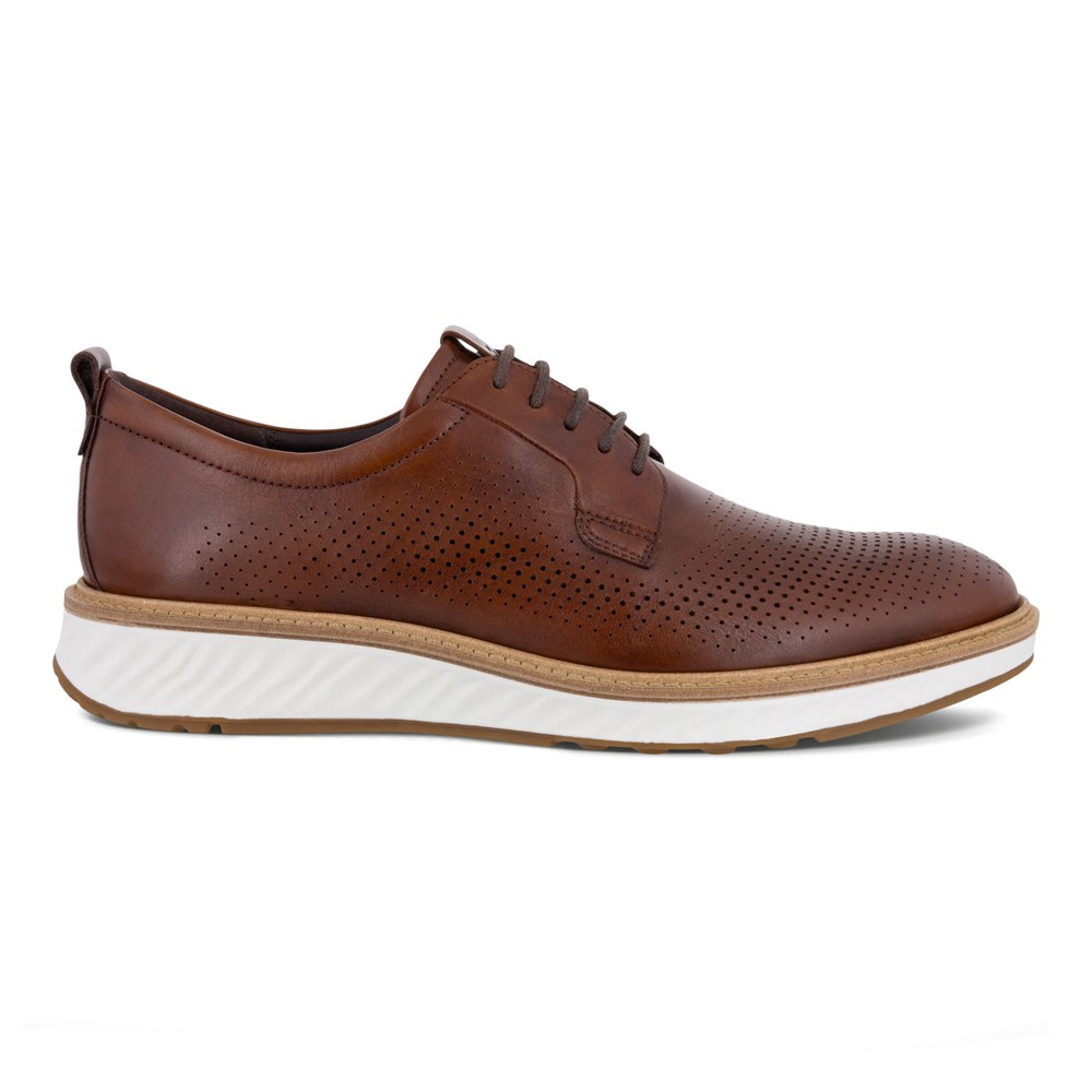 ECCO Mens Derby Shoe Brown - St.1 Hybrid 5-Eyelet - WMX-681950